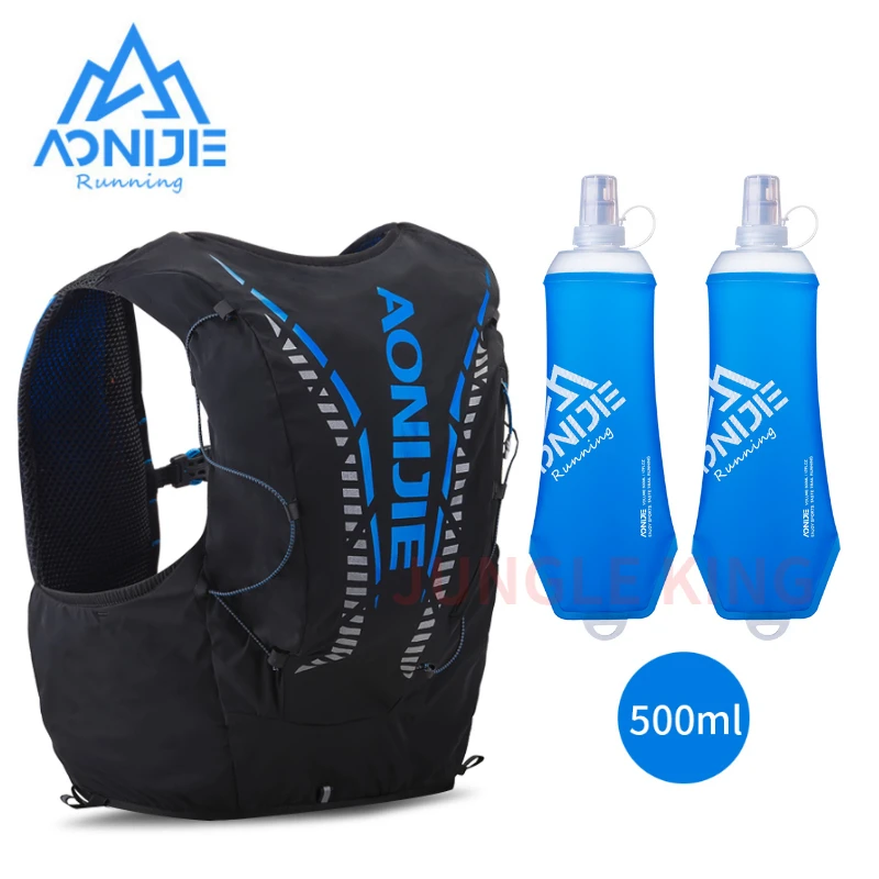 AONIJIE C962 500ML New Water Bottle 12L Backpack Lightweight Trail Running Bag Breathable Hydration Vest for Cycling Marathon