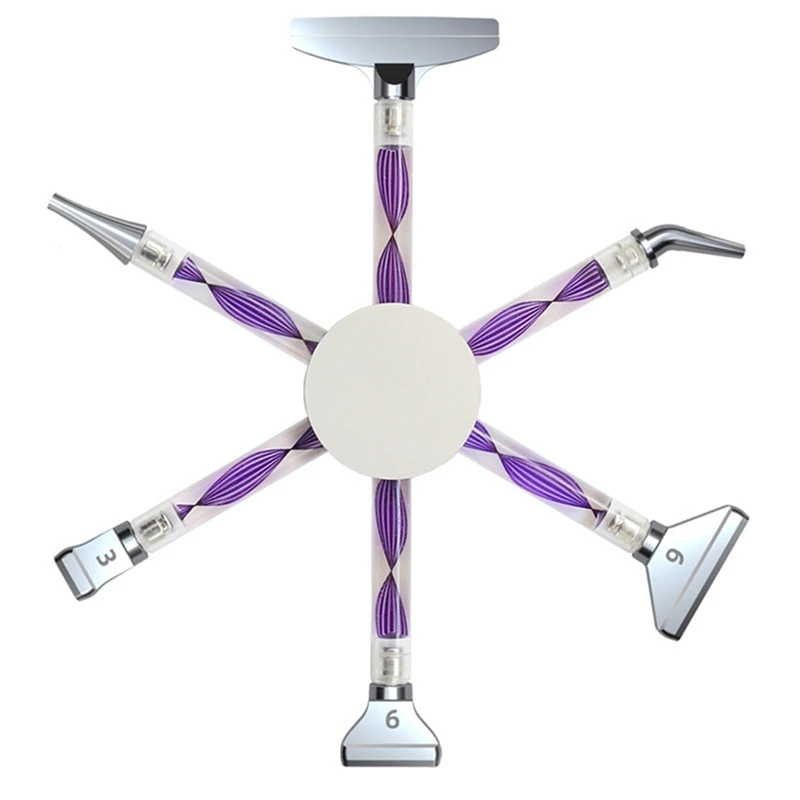 Акция! Ручка из полимерного сплава с 6 насадками 5D каучуковая ручка для алмазной