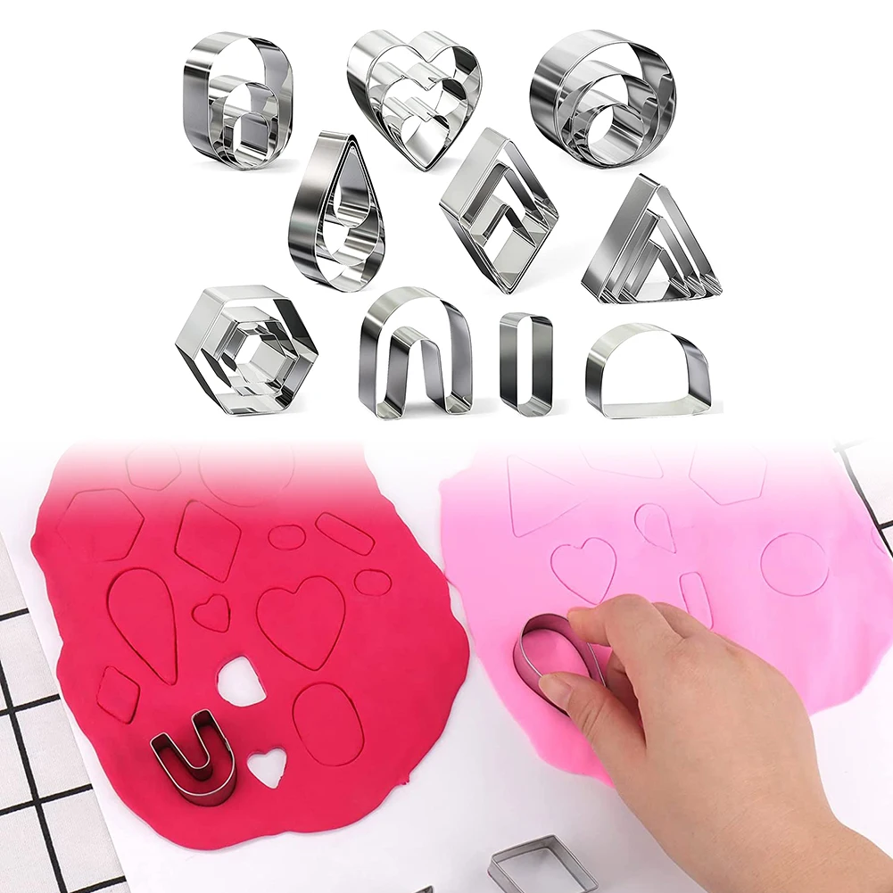 

Polymer Clay Earring Cutters Stainless Steel Baking Mould Handmade DIY Craft For Jewelry Making Handcraft Kitchen Baking Cake