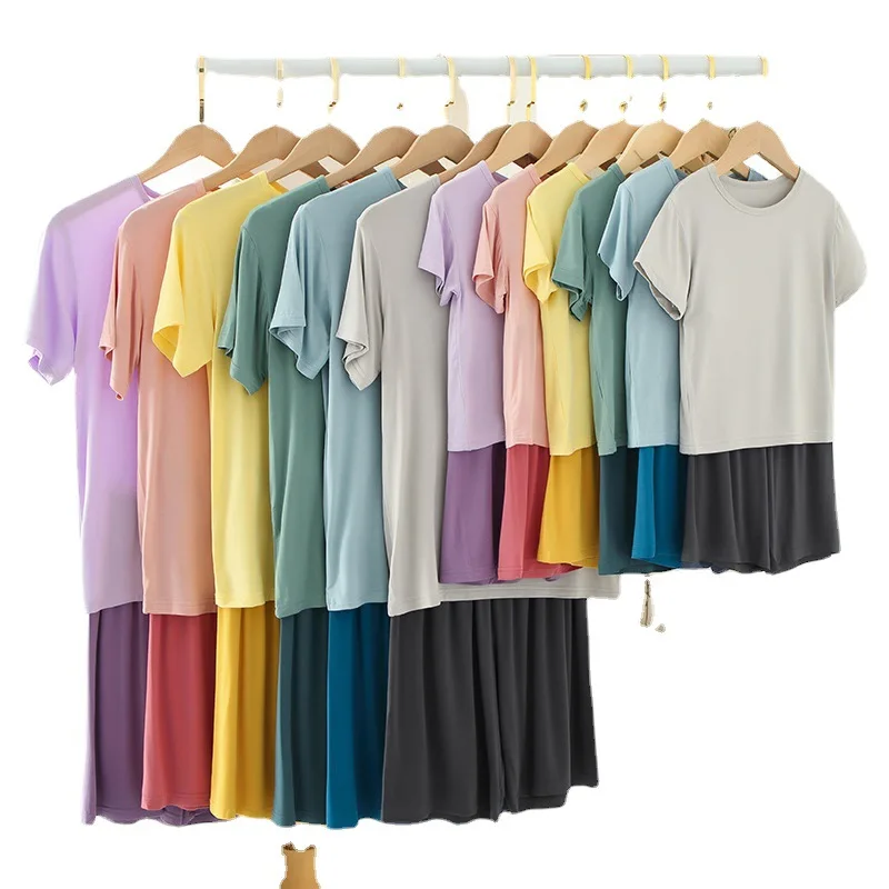 

Мягкая Модальная Пижама карамельных цветов для девочек и мальчиков, летний женский пижамный комплект, спальная Одежда для мальчиков 8, 10, 12, 14 лет, домашняя одежда для девочек