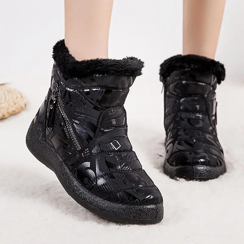 

Теплые зимние женские кроссовки большого размера Hi Top, женская обувь для бега, женская спортивная обувь, женские спортивные черные меховые б...