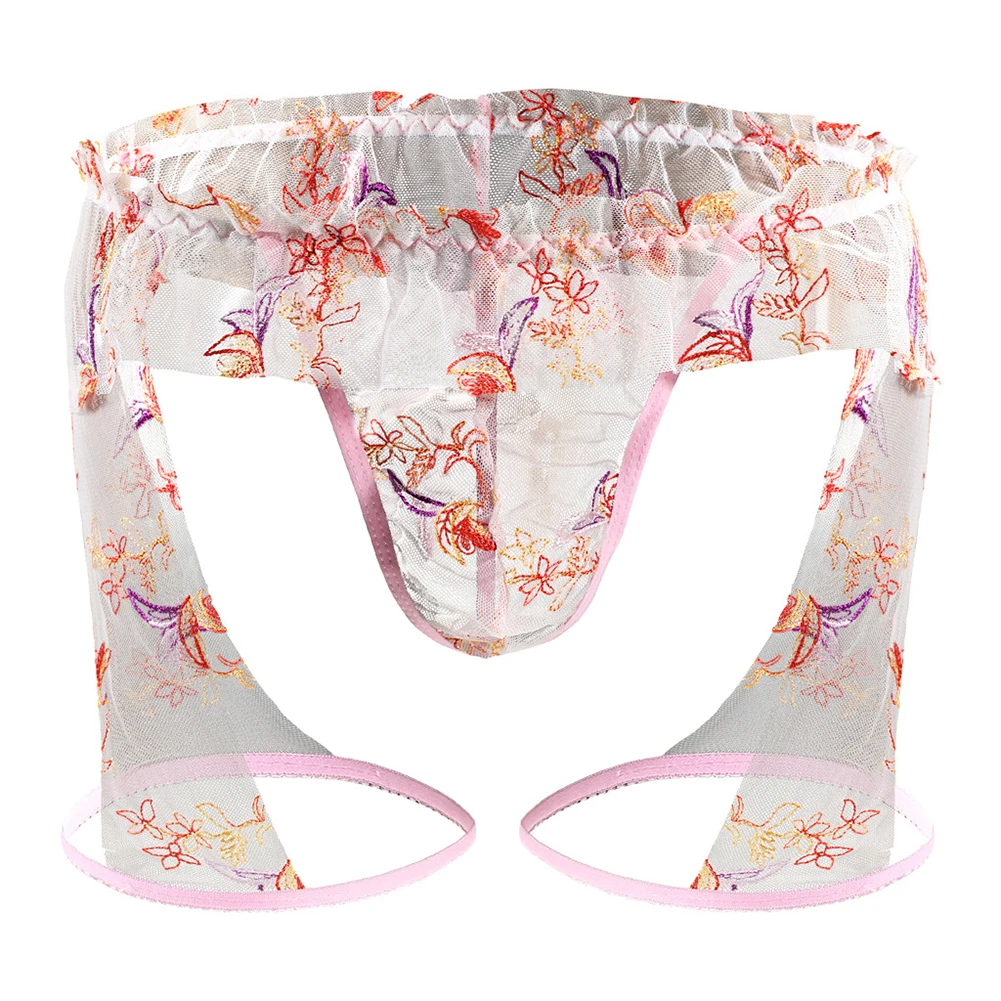 Мужские трусы сексуальные с Т-образной задней сеткой стринги нижнее белье