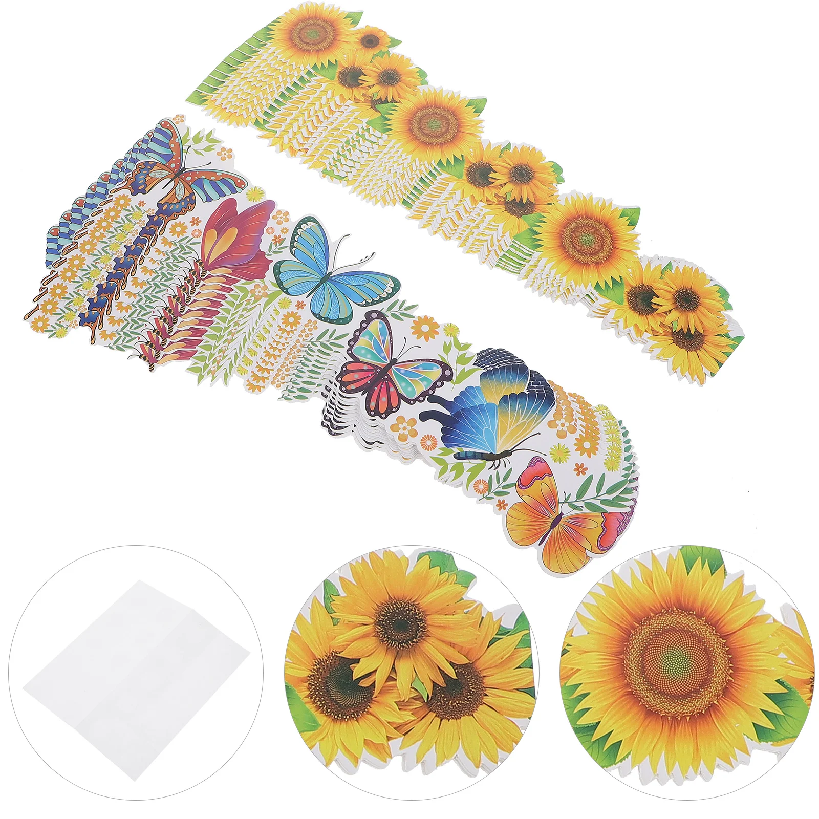 

20 Sheets Bulletin Board Border Paper Wear-resistant Trim Replaceable Sunflower Decorations Sunflowers Accessory Craft Decorate