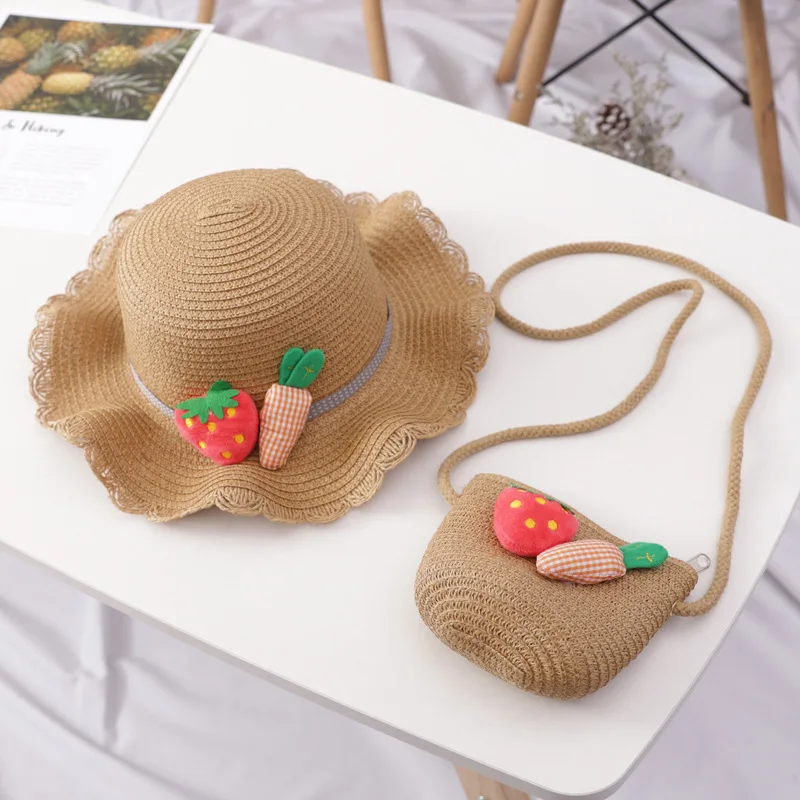 

Summer Straw Hat + Bag Girl 2 Pieces/Set