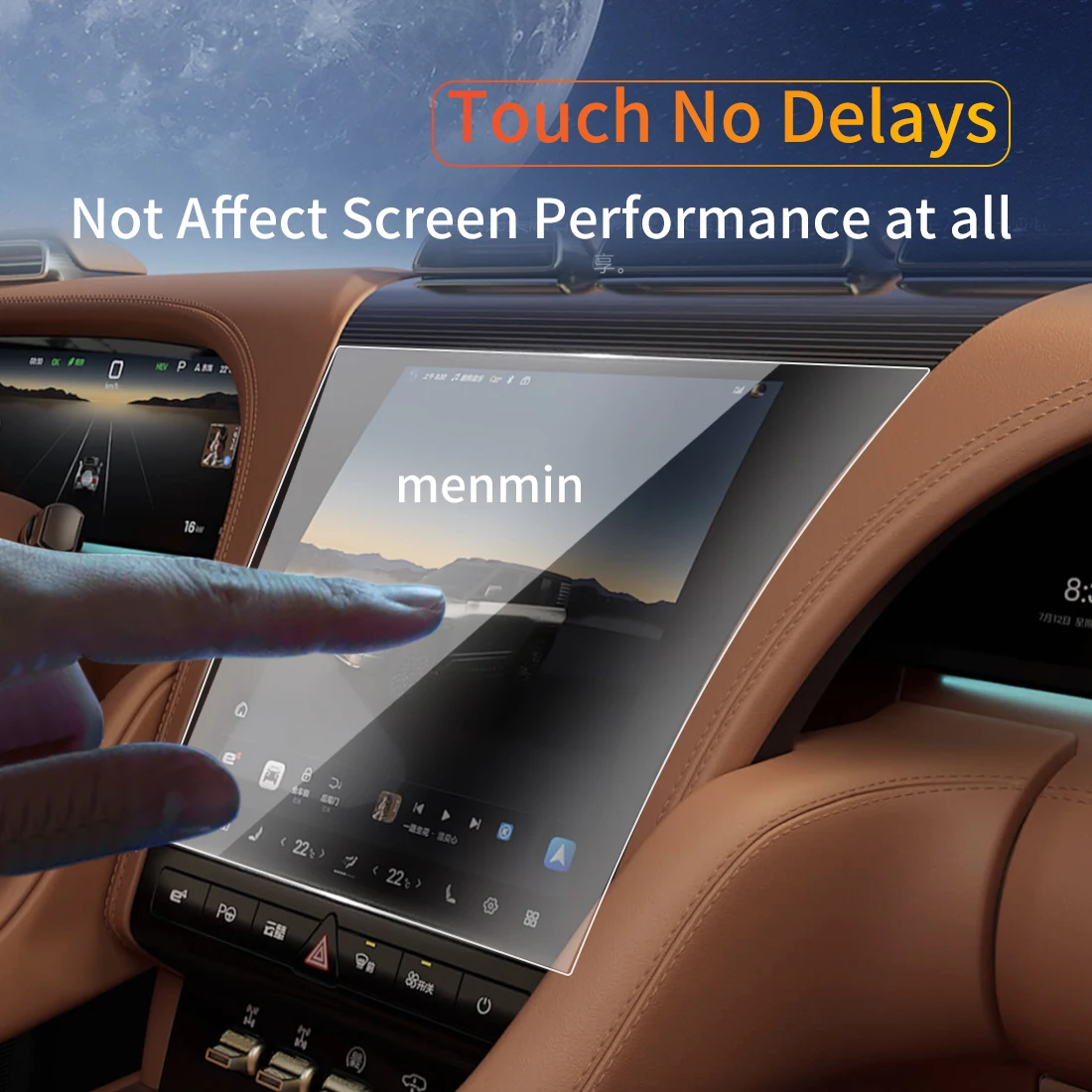 Автомобильные наклейки Carplay Защитная пленка для экрана Dash из закаленного стекла