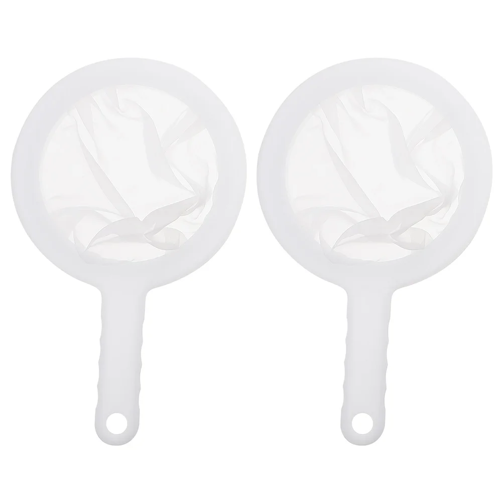 

2Pcs Aquarium Fish Landing Net Children Shrimp Nets Portable Fishing Net (White)