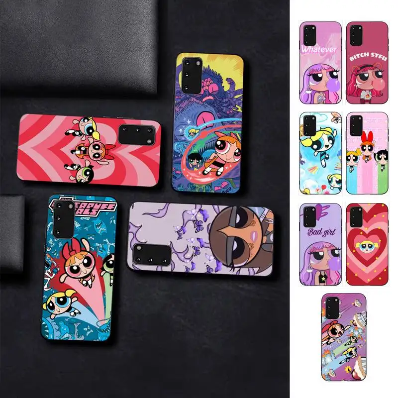 

Bandai Cute Cartoon Powerpuff Girls Phone Case for Samsung S10 21 20 9 8 plus lite S20 UlTRA 7edge