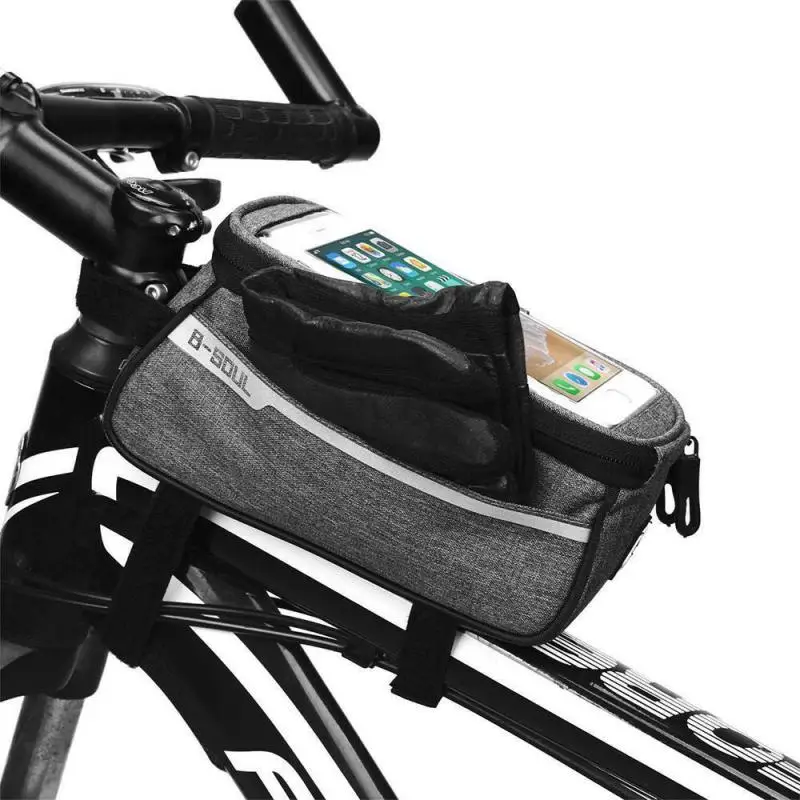 

Велосипедная сумка для горного велосипеда, велосипедная Водонепроницаемая рама с передней головкой и верхней трубкой, велосипедная сумка с двойным IPouch, Аксессуары для велосипеда с сенсорным экраном 6 дюймов