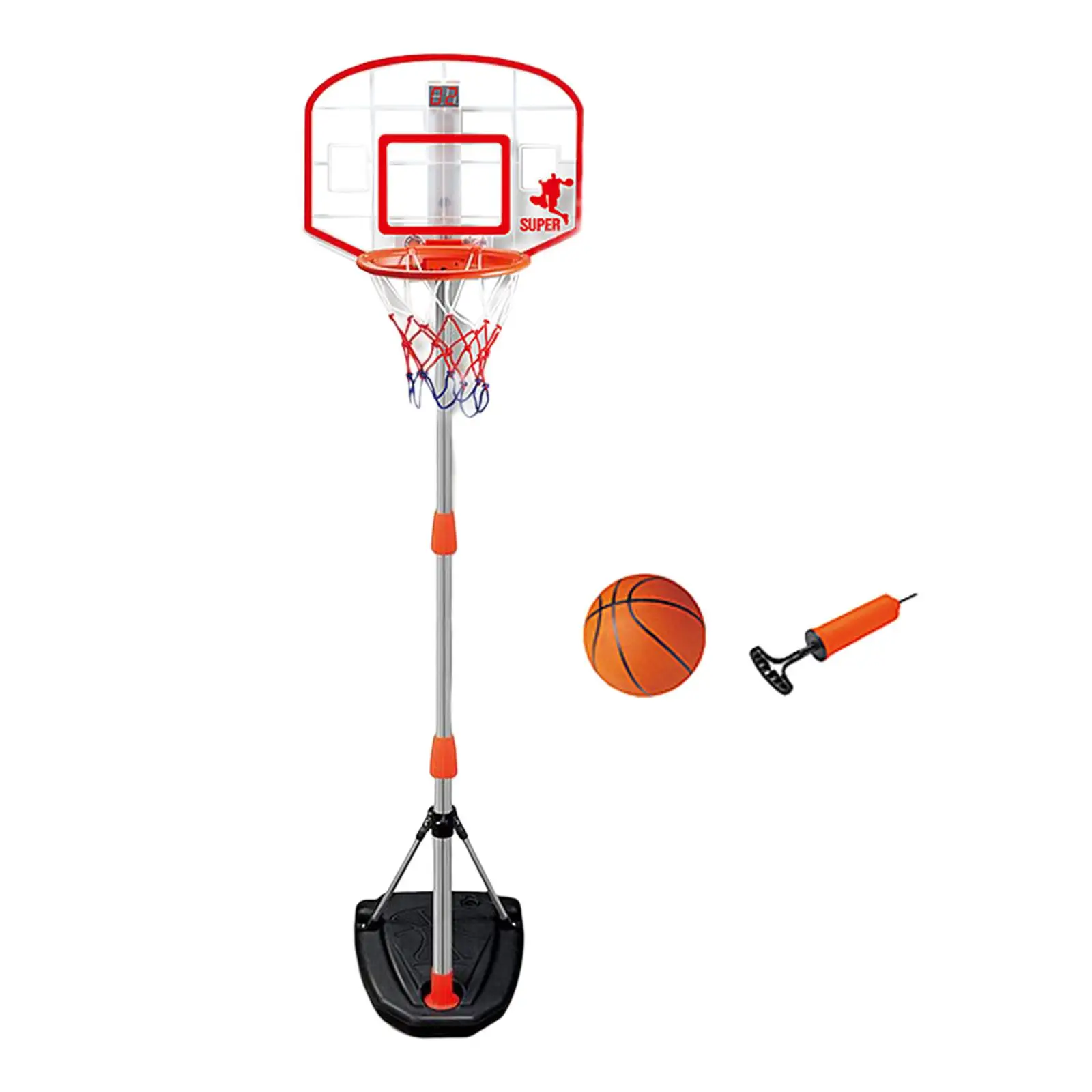 

Kids Basketball Hoop and Stand Electronic Scoring Height Adjustable Outside Toys Basketball Goal Toy Boards Toy Set for Yard