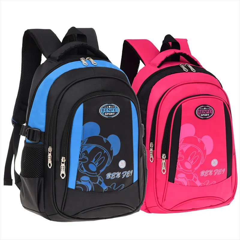 

Детский рюкзак Disney с Микки Маусом, школьная сумка для начальной девочки, детский мультяшный ранец с Минни