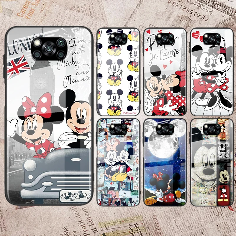 

Mickey Minnie Travel For Xiaomi Note 10 10T 11 11i Lite Ultra 5G Poco X3 NFC M2 Pro F3 X2 F2 Tempered Glass Phone Case