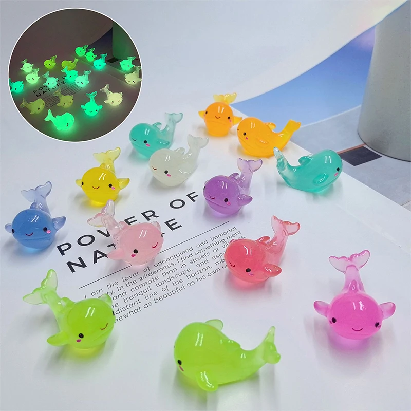 Светящийся КИТ украшение морское животное из смолы мини-кулон аквариума