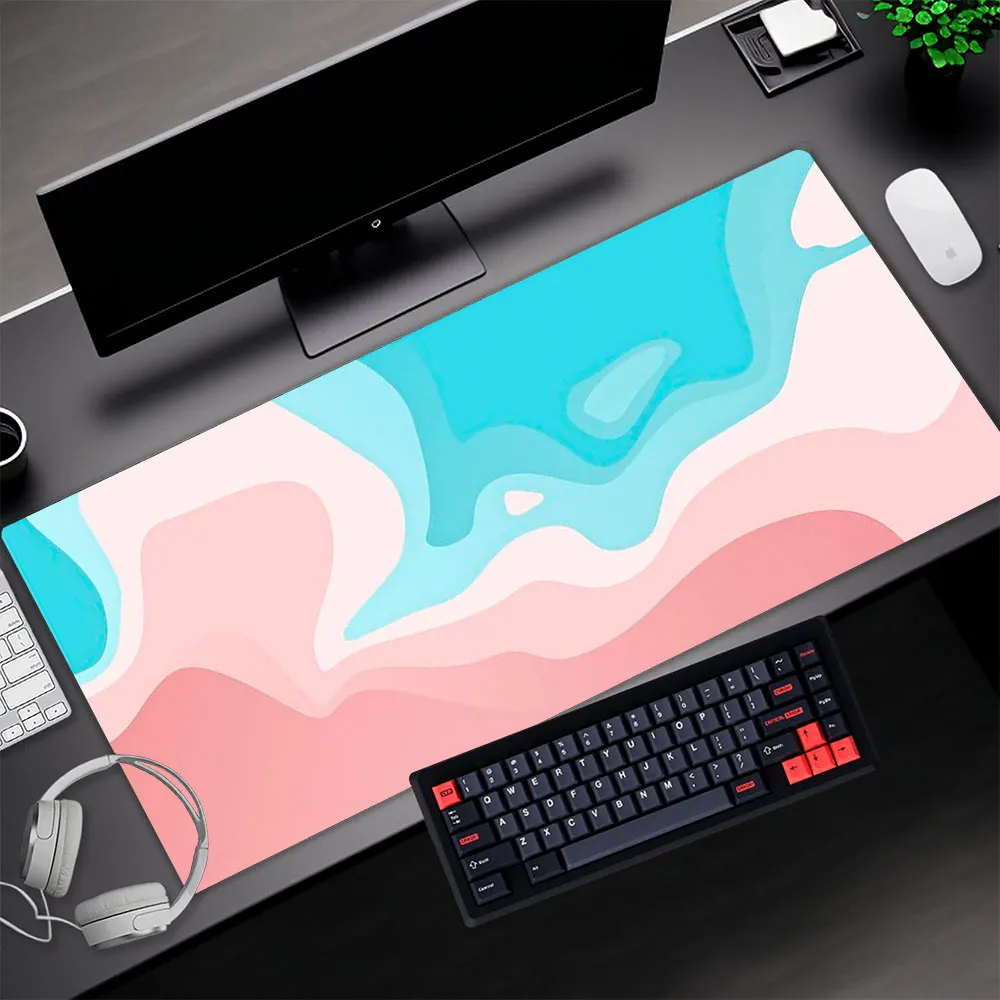 

Marble Table Pads 900x350 Mousepad Blue Mouse Pad Blue and White Black Liquid Deskmats Large 1000x500 Accessories for Office
