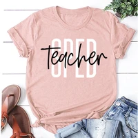 special education teacher shirt cute teacher shirts autism teacher t shirt cotton korean o neck fashion casual short sleeve tops