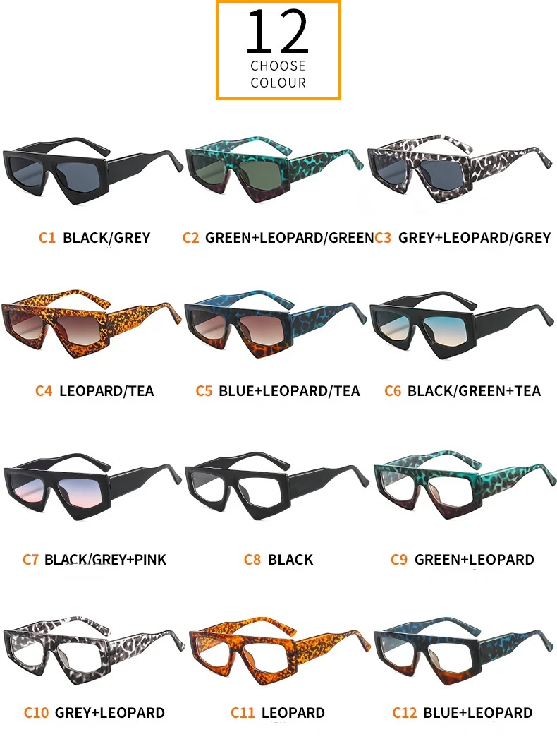 Нестандартные солнцезащитные очки модные большого размера женские с