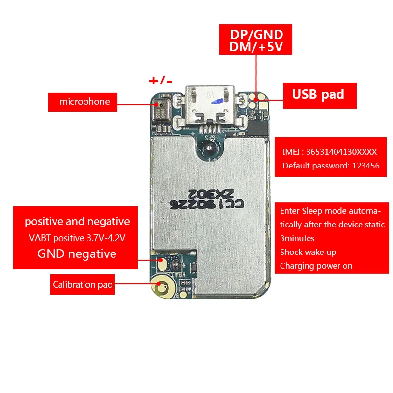 ZX302 PCBA Micro GSM GPS модуль трекера микросхема по низкой цене для производства детских