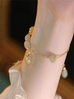 gold colour bell pendant bracelet lucky bead bracelet special jewelry gift