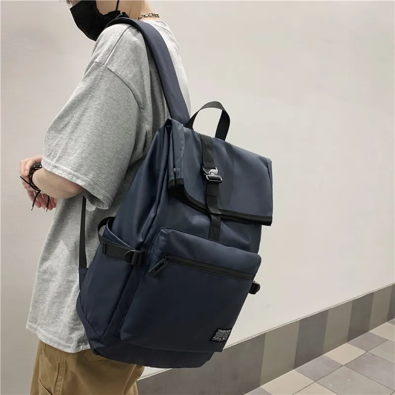 2023 Man Backpack Large Capacity Breathable Backpack Men's Travel Bag Casual Men's Fashion Backpack Pure Color School Backpack