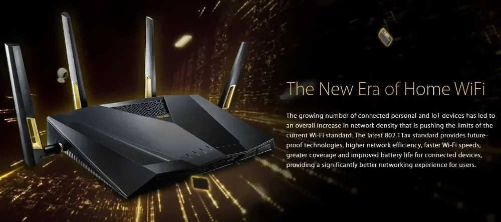 WiFi 6 Router-AX88U AX6000 двухдиапазонный 6000 Мбит/с AiMesh для всего дома и AiProtection