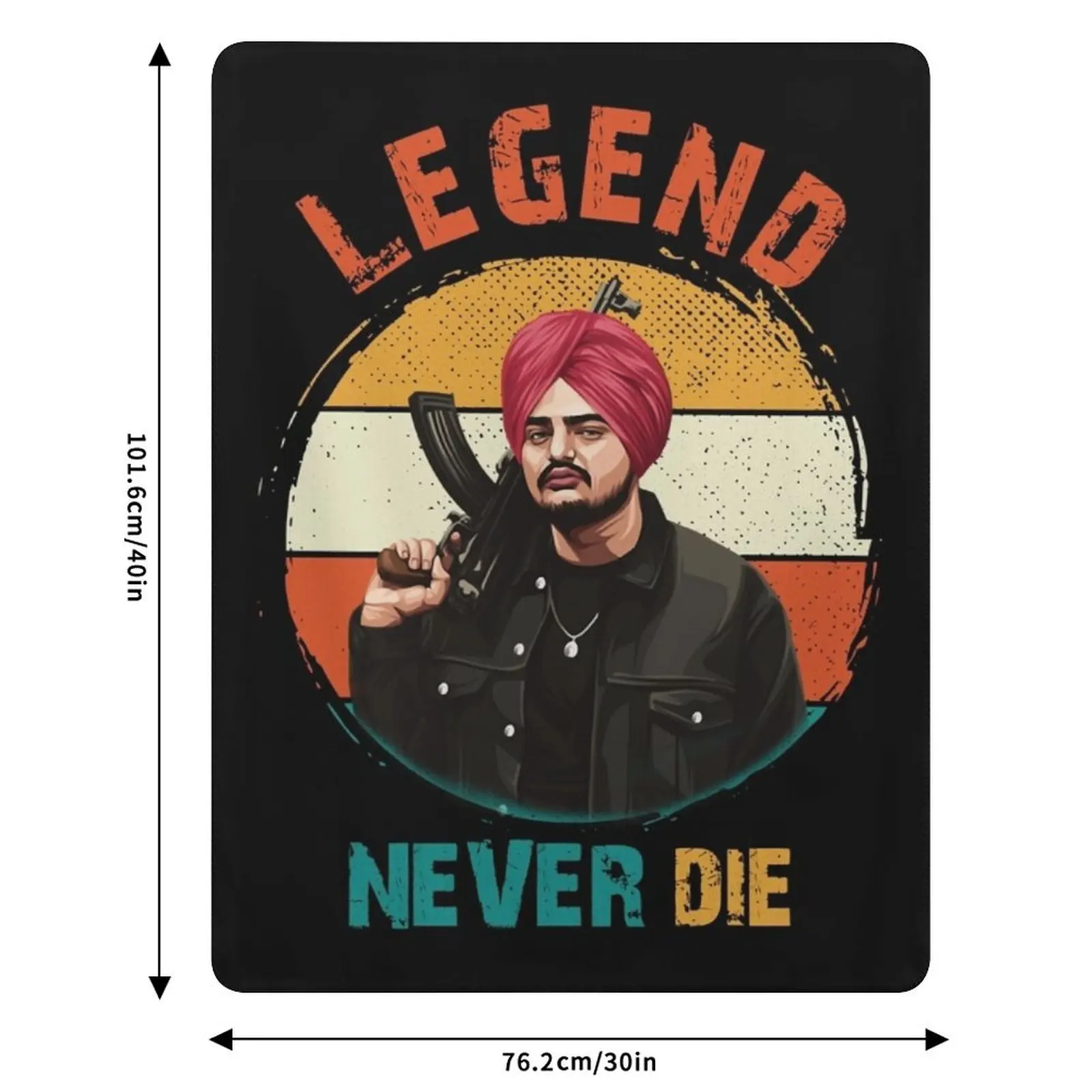 Плед Legend Sidhu Moose Wala, мягкий и теплый, подарок для бабушек и дедушек. (art.: 3920d8cc06090) - 3920d8cc06090