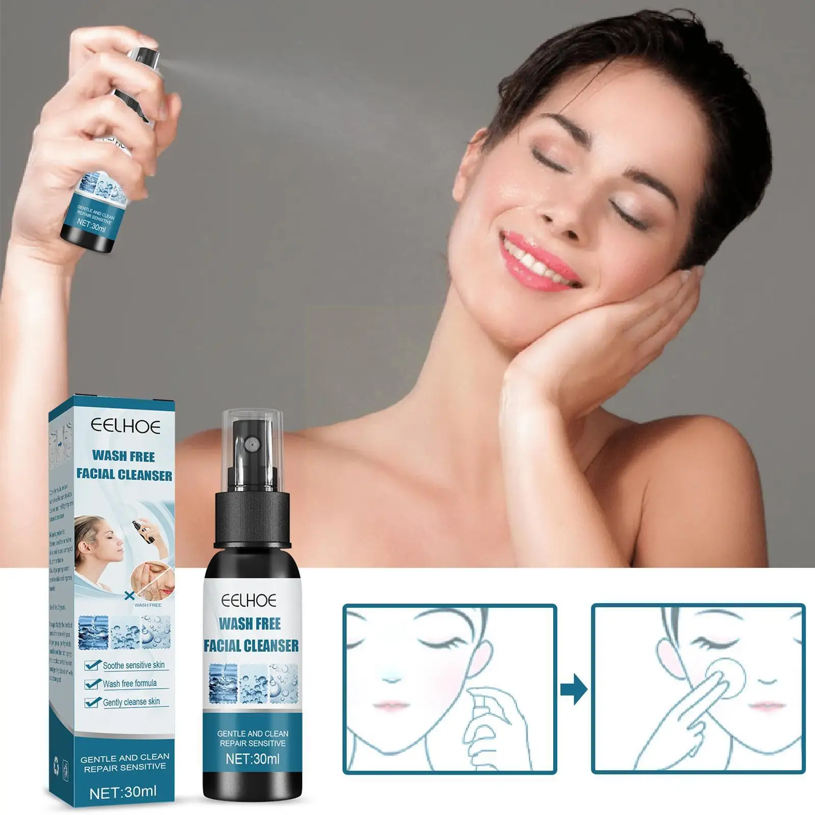 

Очищающая пена-Primium Total Foam, глубокое увлажнение, очищение кожи лица, уход за кожей, косметика без воды, Корея F3b4