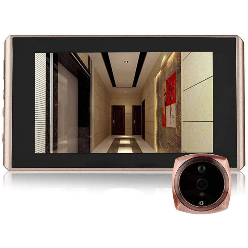

Digital Door Viewer And Amp, 4.3Inch HD LCD Screen Digital Peephole Viewer,Auto Photo Capture Video Mini Doorbell Camera