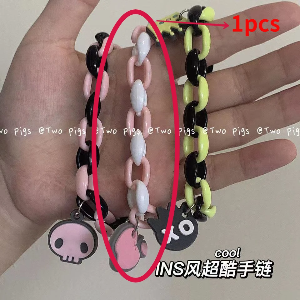 Милый черный браслет в стиле INS классные девушки и малыши Y2k женский Харадзюку