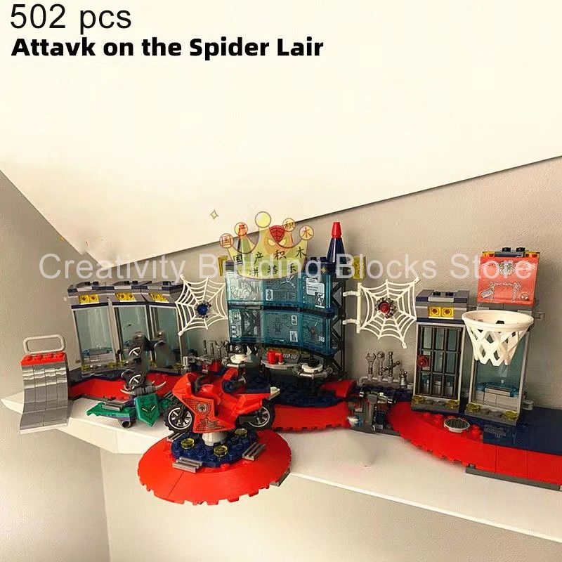 

New Superhero Spider-Man Base Building Blocks Toy Building Blocks Model Brick children's educational Toys Children's gifts