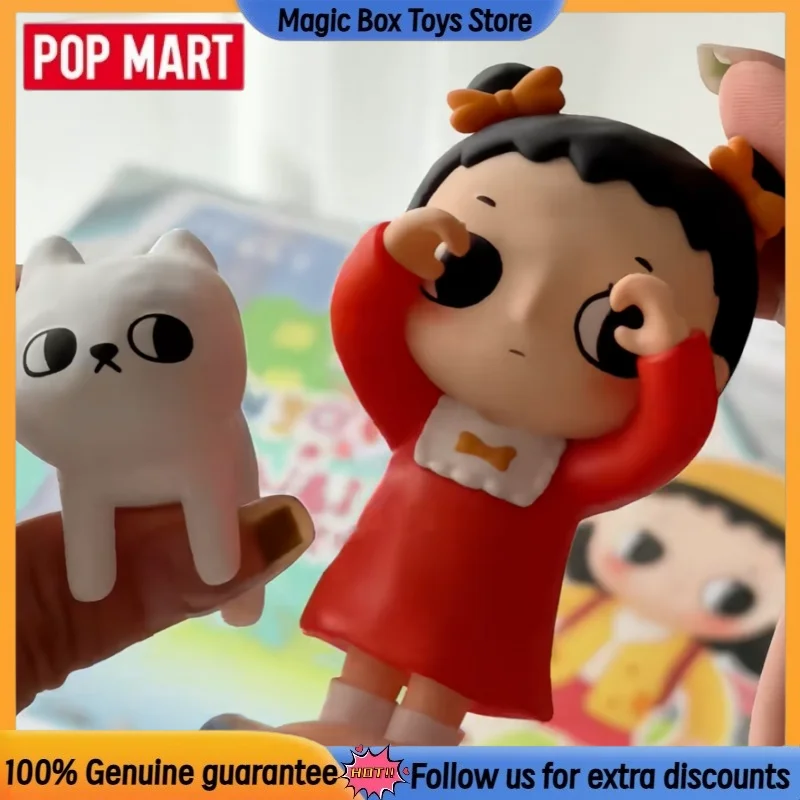 Фото Коллекционная фигурка POP MART Blind Box: Коллаборация Nyota X Chibi Maruko Chan, мультяшное украшение для рабочего стола, подарок для взрослых коллекционеров №2