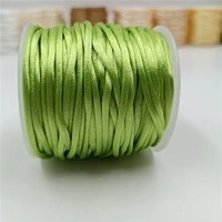 2mm apple green rattail satin cord thread chinese knot macrame bracelet braided string diy tassels beading thread 10 225meters