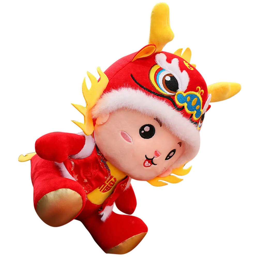 

Plush Dragon Tabletop Stuffed Animal Chinese New Year Dragon Mascot Decor