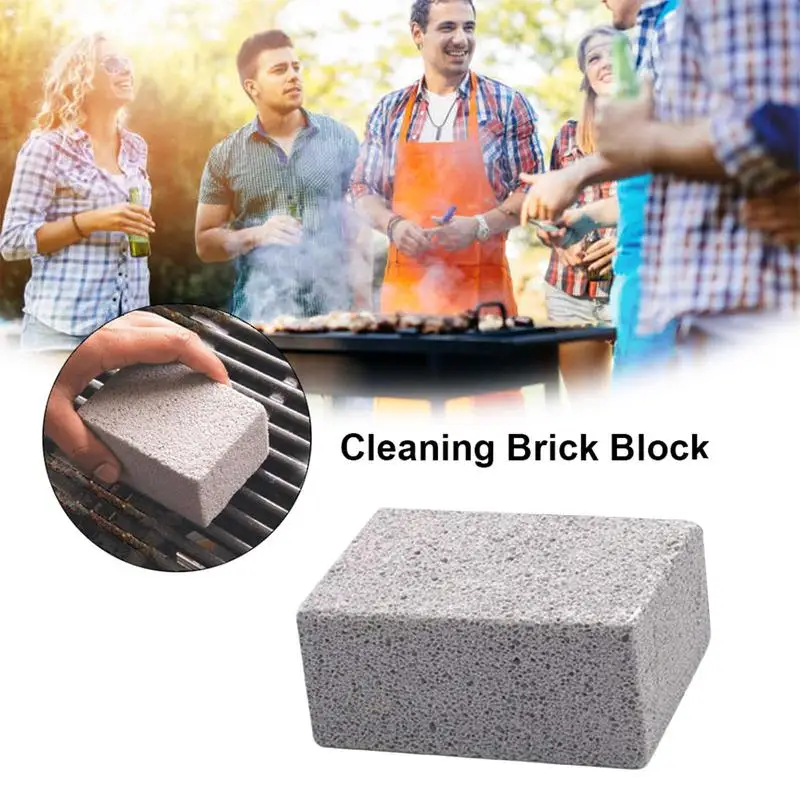 

Household Barbecue Cleaning Brick BBQ Grill Pumice Cleaning Brick Baking Tray Tool Magic Scrubbing Stone Griddle Scouring Block