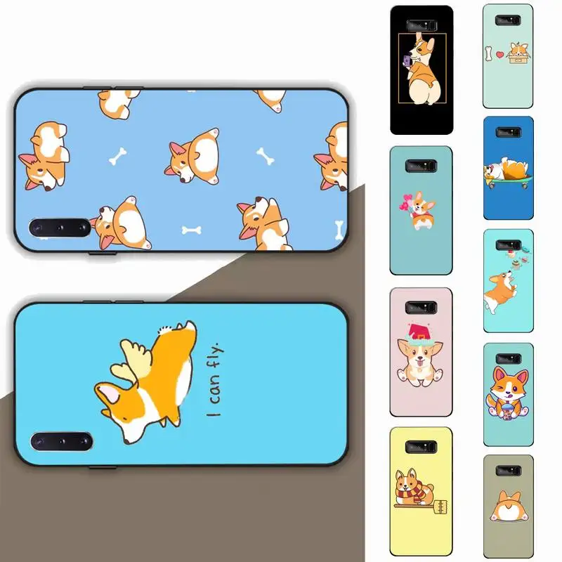 

Yinuoda Cartoon Corgi Dog Phone Case for Samsung Note 5 7 8 9 10 20 pro plus lite ultra A21 12 72