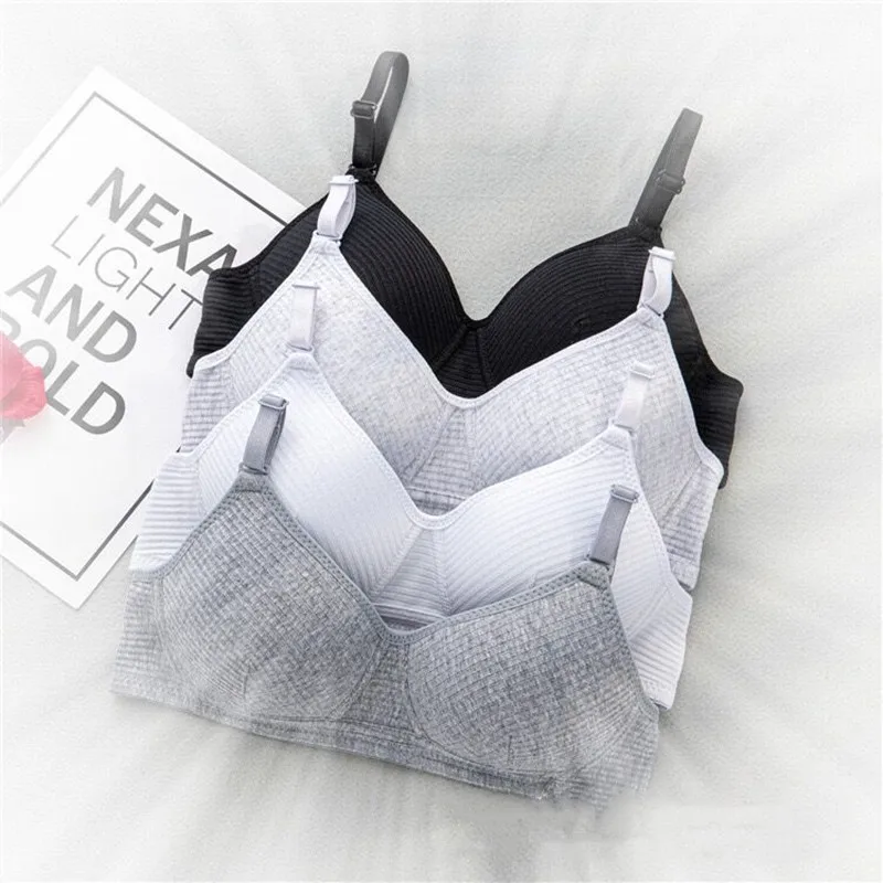 

Pure Cotton Girl Underwear Student Developmental Thin Section Without Steel Ring Comfortable Bra