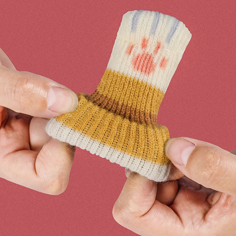 1 шт. противоскользящий Трикотажный чехол с изображением милой кошачьей лапы