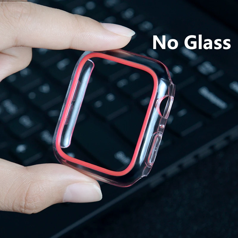 Luminous Cover for Apple Watch Case 45mm 41mm 38mm 42mm 40mm 44mm Hard PC Bumper Protective Frame iWatch 8 7 6 5 3 SE Accessorie