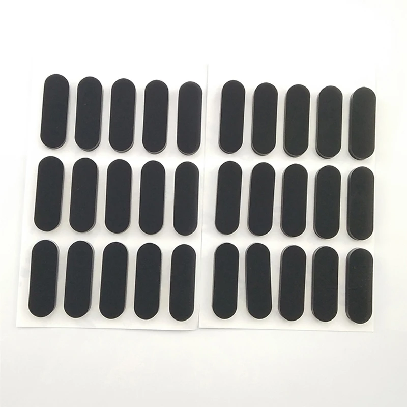 

10Pcs Oval Self Adhesive Backing Silicone Rubber Furniture Pads Cabinet Feet Pads Spacers Non-slip Floor Protector Thk 1.5mm 2mm
