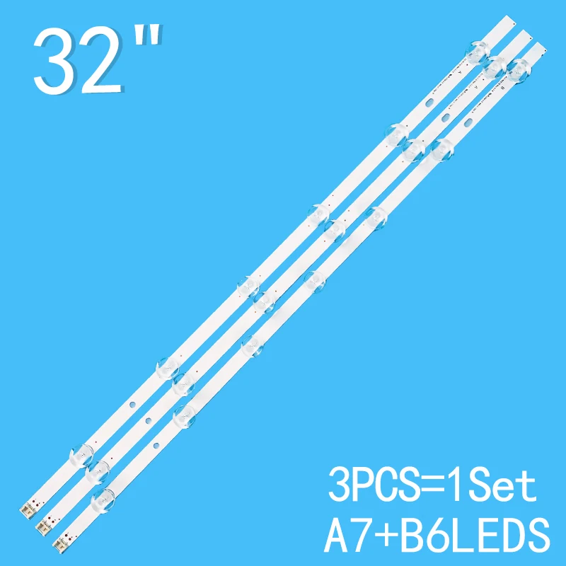 3 Pezzi (2 * A * 6Led, 1 * B * 7 Led) Per Lg 32 "Tv Lcd Pola2.0 32'' A/B32Ln540B 32 Ln536B 32 Ln5707 32 Ln570B Muslimate Hc320Dxn-Vhfpa-21Xx