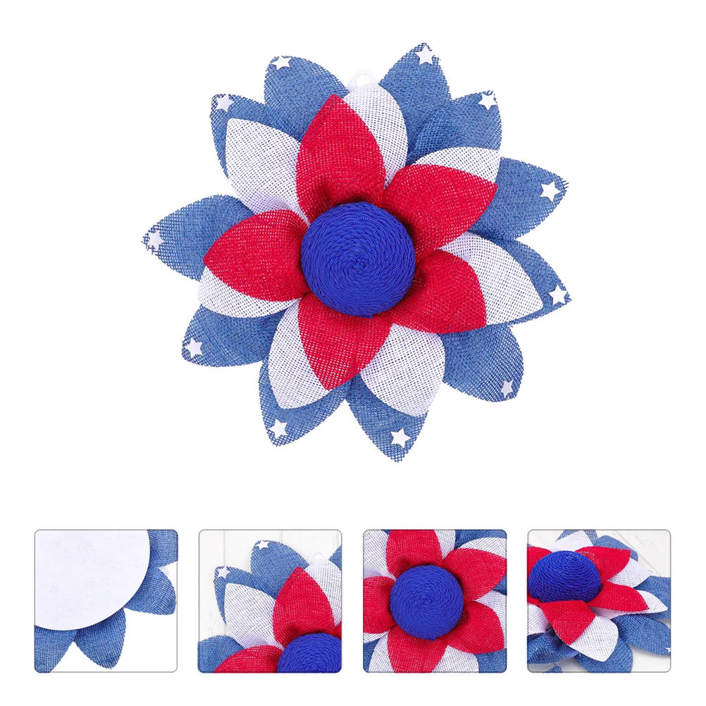 

1pc Foldable Wreath Door Hanging Adornment Independence Day Garland Decoration