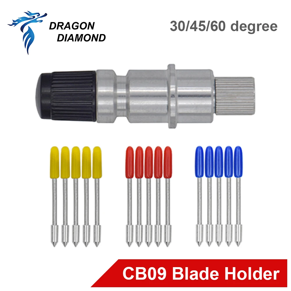DRAGON DIAMOND 5/10 PCS 30/45/60 Degree CB09 Cutting Blades 1Pc Graphtec CB09 Blade Holder For Vinyl Plotter Cutter