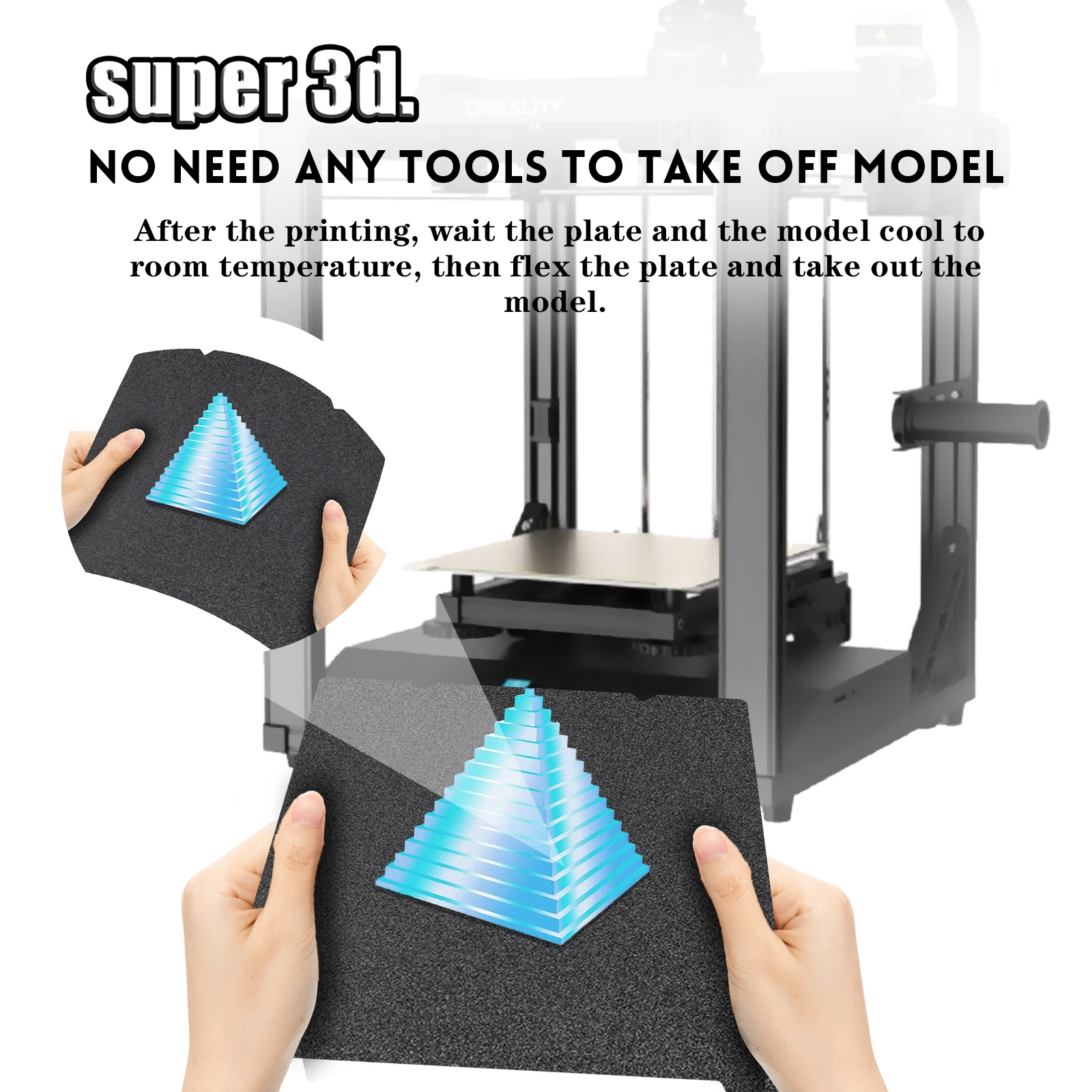 Ender 3 V3 SE Рабочая пластина с текстурой пружинной стали Pei 235x235 мм Гладкий лист PEY PET