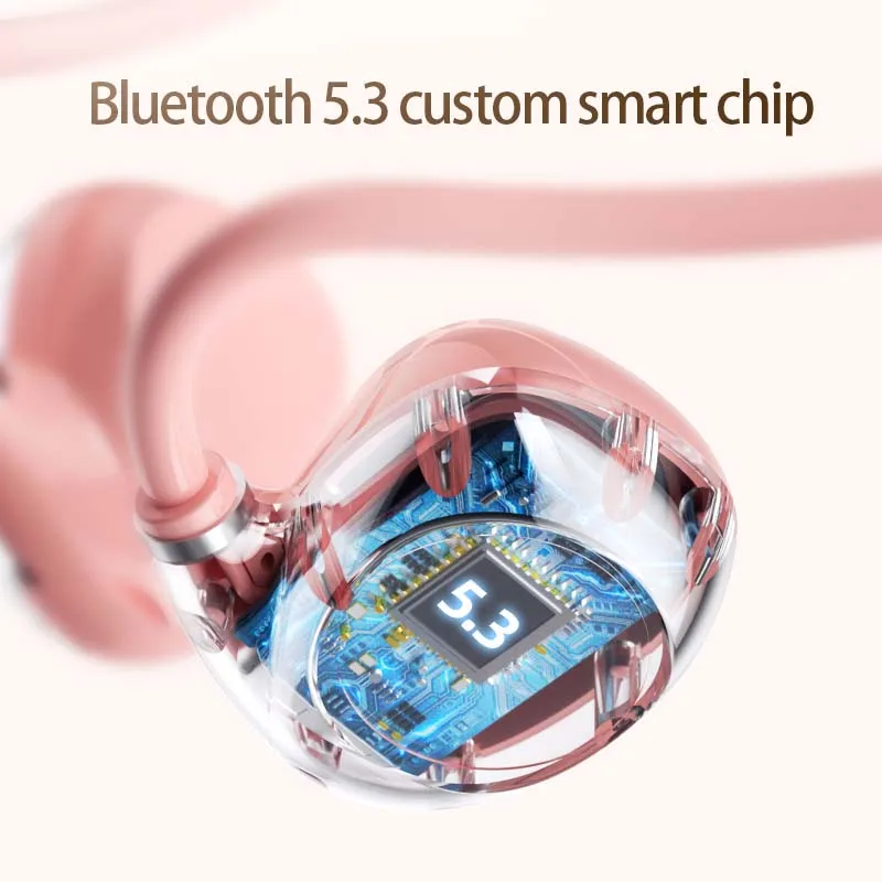 Беспроводные наушники Bluetooth Air Bone Conduction с водонепроницаемым спортивным микрофоном для тренировок, бега и вождения.