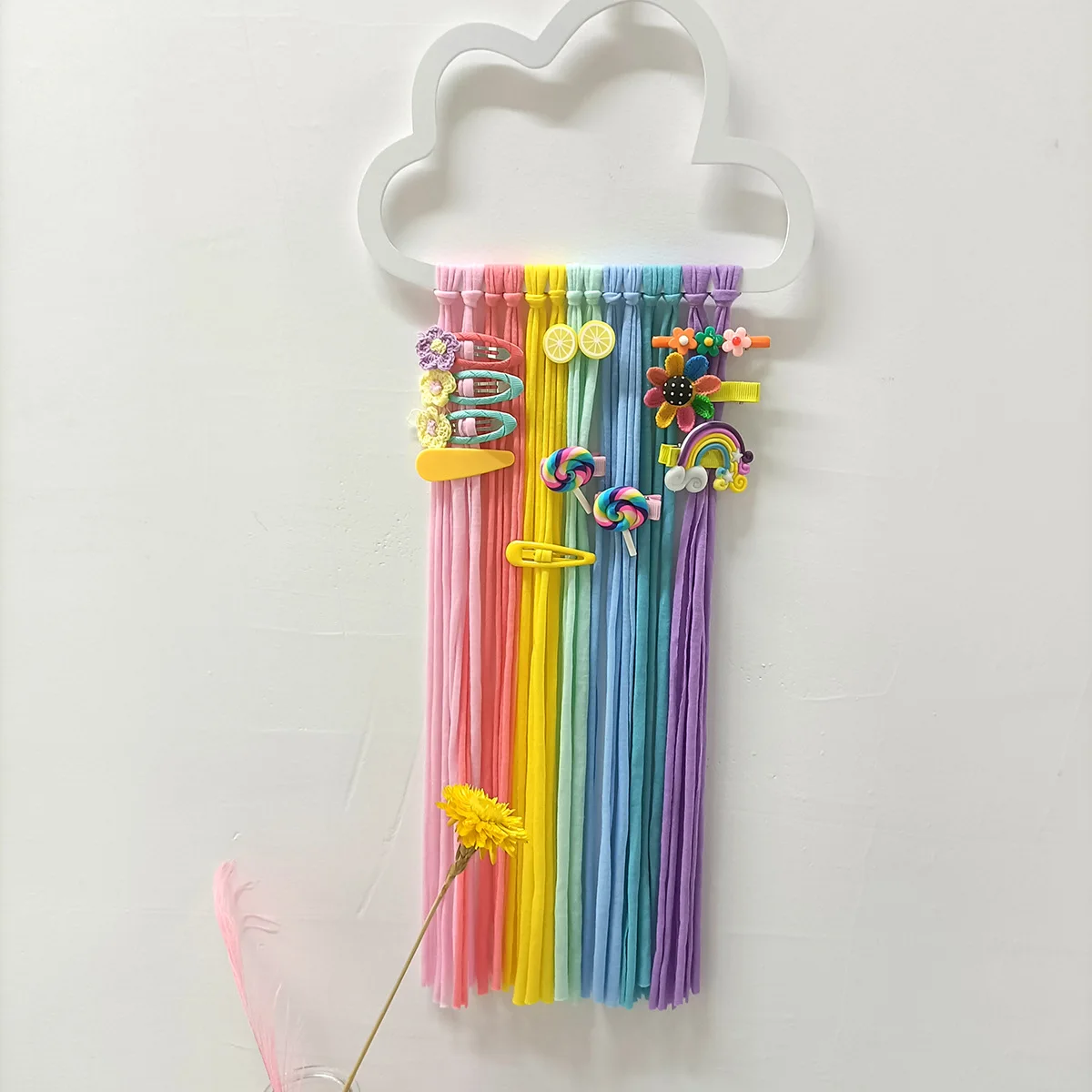 

Ins Smiley Face Cloud Rainbow Pendant Pendant Home Wall Decoration Children's Room Bedroom Bed Mantle Decoration Wall Hanging