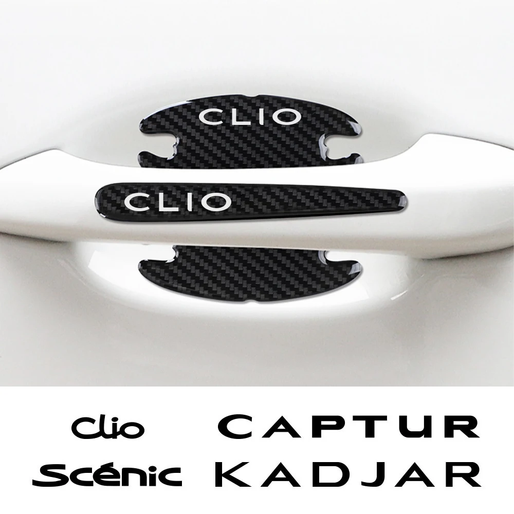 Наклейки на обложку ручки автомобиля для Renault Clio 4 Captur Kadjar Scenic Laguna Zoe Fluence 5 Koleos Thalia