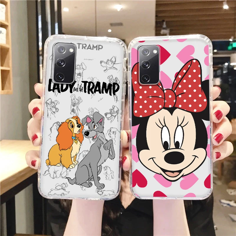 

Lady and the Tramp Cute Transparent Phone Case For Samsung A73 A72 A71 A52 A53 A54 A51 A42 A34 A32 A14 A13 A12 A23 5G Cover Capa