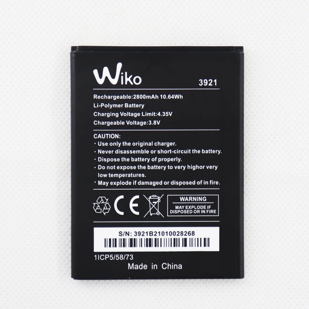 

2pcs/lot 2800mAh 3.8V Battery For Wiko 3921 lenny 5 wiko robby2 Mobile Phone Batterie