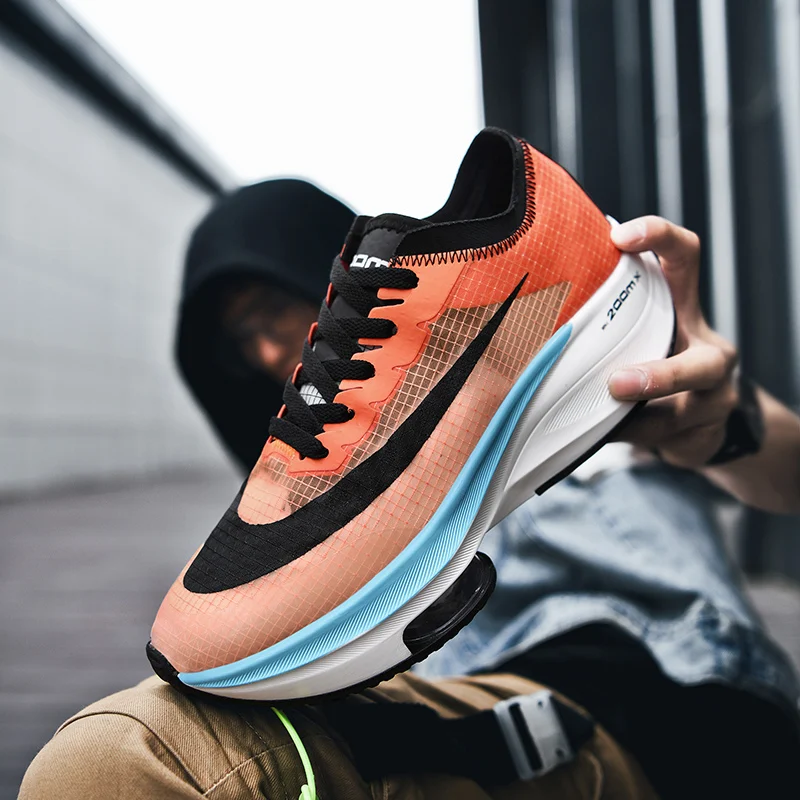 Men sneaker Lightweight Cushioning Outdoor Road Running Shoes Sport Shoes Elastic Women Walking Tenis Masculino Zapatilla Hombre