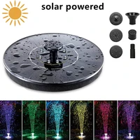 18cm solar colorful water fountain pump waterproof garden floating fountain pump swimming pools pond lawn decor lights