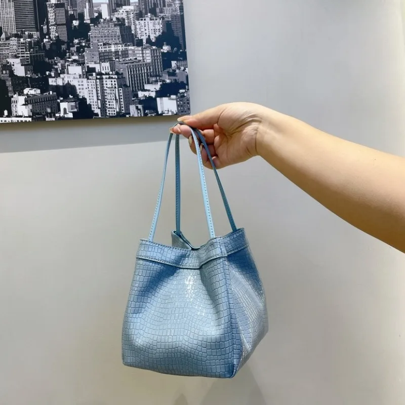 Сумки для женщин 2024 новый стиль Макарон воловья кожа крокодила узор овощи
