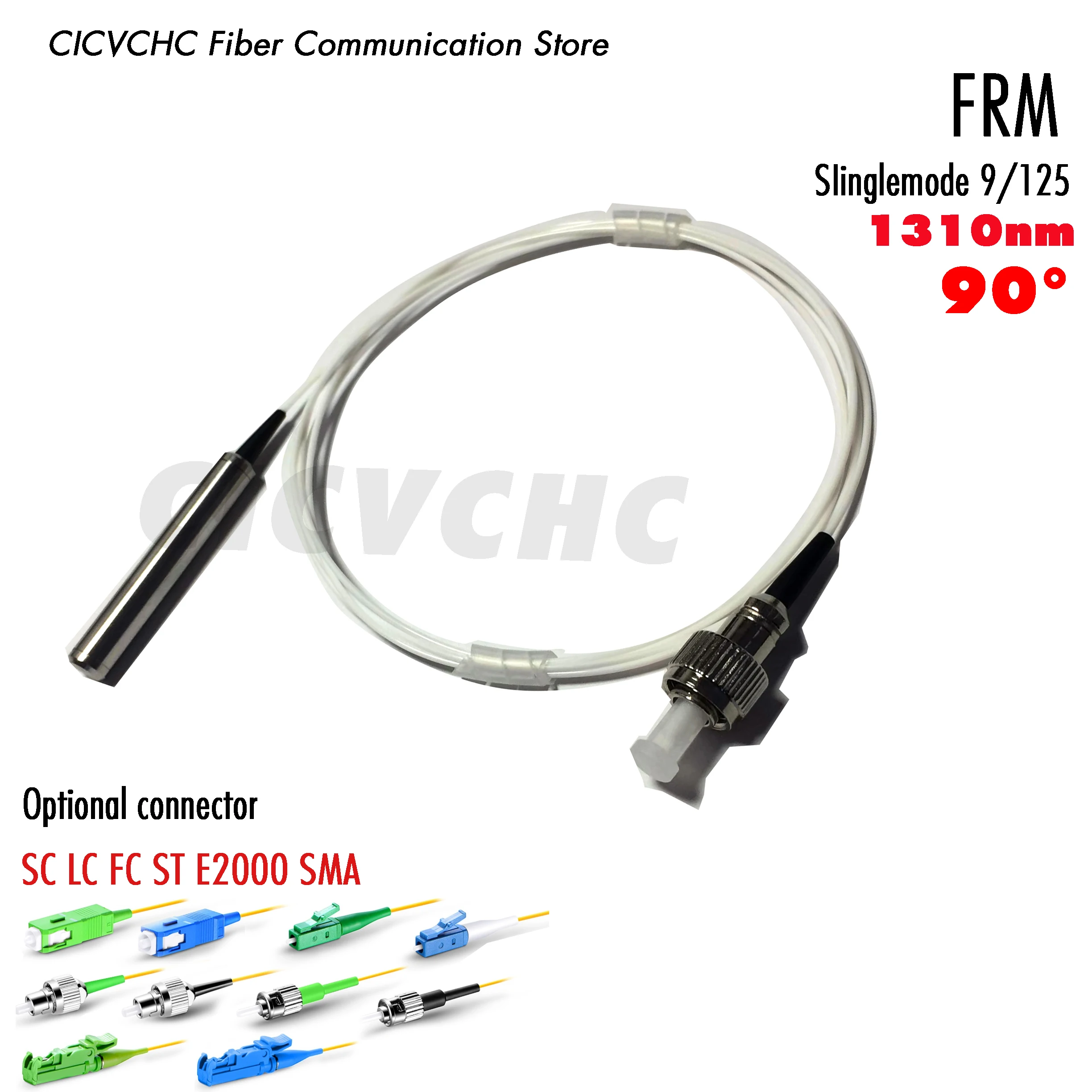 Broadband Faraday Rotator Mirrors FRM 1310 nm, 90° SM with SC, LC, FC, ST, E2000, 1m 0.9mm tube